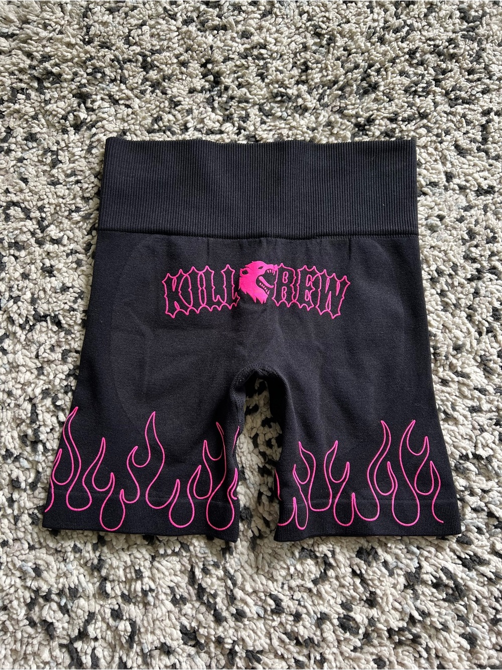 Kill Crew Women’s Porrada Series Shorts Black Pink Flame Women’s Size XXS